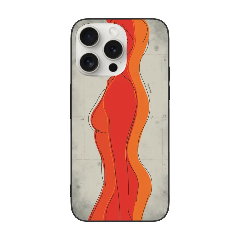 Hülle für iPhone 15/Pro/Max mit minimalistischen menschlichen Kurven - okomall