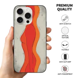 Hülle für iPhone 15/Pro/Max mit minimalistischen menschlichen Kurven - okomall