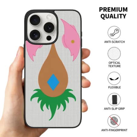 Coque pour iPhone 15/Pro/Max avec motif de gouttes d'eau et de feuilles - okomall