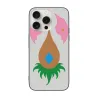 Coque pour iPhone 15/Pro/Max avec motif de gouttes d'eau et de feuilles - okomall