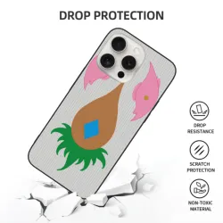 Coque pour iPhone 15/Pro/Max avec motif de gouttes d'eau et de feuilles - okomall