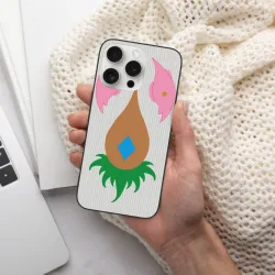 Coque pour iPhone 15/Pro/Max avec motif de gouttes d'eau et de feuilles - okomall