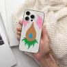 Coque pour iPhone 15/Pro/Max avec motif de gouttes d'eau et de feuilles - okomall
