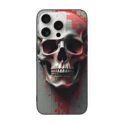 iPhone 15/Pro/Max Hülle mit postapokalyptischem mechanischem Schädel-Design - OKOMALL
