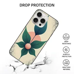 Yiqu Blumenmuster Hülle für iPhone 15/15 Pro/15 Pro Max - OKOMALL