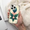 Yiqu Blumenmuster Hülle für iPhone 15/15 Pro/15 Pro Max - OKOMALL