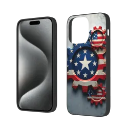 Винтажный американский флаг для iPhone 15/Pro/Max - okomall.com