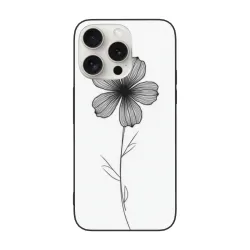 Coque pour iPhone 15 Pro/Pro Max avec motif d'ombres florales délicates - okomall