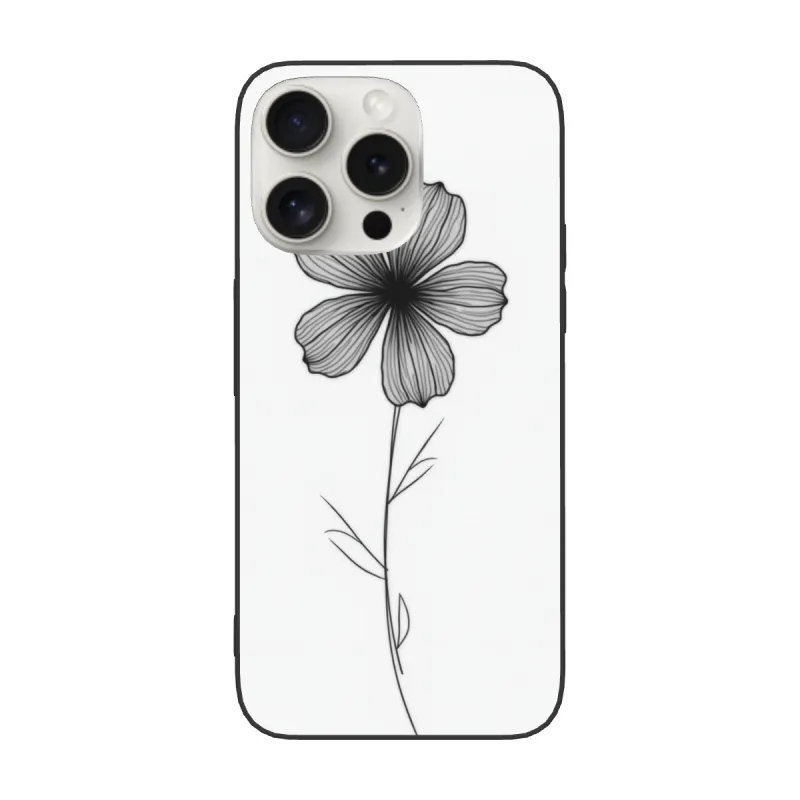 Coque pour iPhone 15 Pro/Pro Max avec motif d'ombres florales délicates - okomall