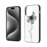 Coque pour iPhone 15 Pro/Pro Max avec motif d'ombres florales délicates - okomall