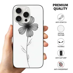 Coque pour iPhone 15 Pro/Pro Max avec motif d'ombres florales délicates - okomall