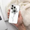 Coque pour iPhone 15 Pro/Pro Max avec motif d'ombres florales délicates - okomall