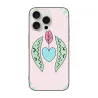 Coque pour iPhone 15/Pro/Max à motif de feuille verte et de cœur de rêve - OKOMALL