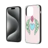 Coque pour iPhone 15/Pro/Max à motif de feuille verte et de cœur de rêve - OKOMALL