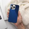 Coque pour iPhone 15 Pro/Pro Max - Motif géométrique texturé bleu | OKOMALL
