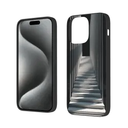 Coque pour iPhone 15/Pro/Max avec illusion d'optique de perspective - okomall.com