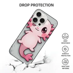 حافظة iPhone 15 Pro/Pro Max بتصميم Axolotl لطيف - OKOMALL
