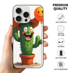 아이폰 15/Pro/Max 만화 선인장 휴대폰 케이스 - OKOMALL