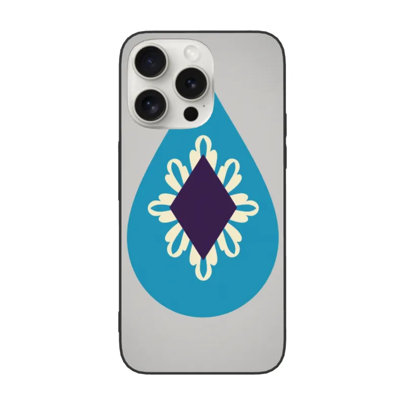 حافظة iPhone 15/Pro/Max بنمط هندسي مجرد - okomall