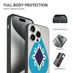 حافظة iPhone 15/Pro/Max بنمط هندسي مجرد - okomall