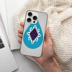 حافظة iPhone 15/Pro/Max بنمط هندسي مجرد - okomall