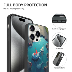 iPhone 15/Pro/Max Meereslandschaft-Hülle - okomall