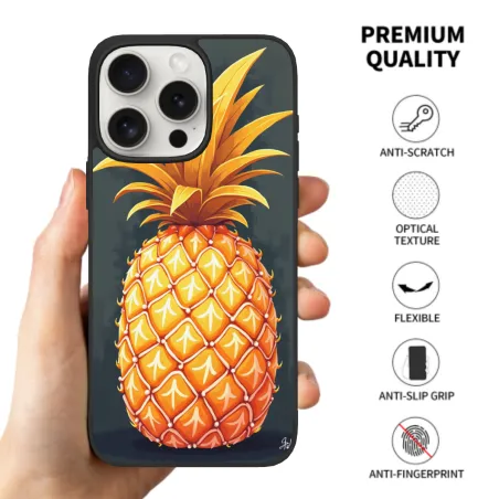 حافظة iPhone 15/Pro/Max - تصميم بنقشة الفواكه الاستوائية | OKOMALL