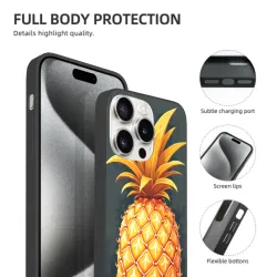 حافظة iPhone 15/Pro/Max - تصميم بنقشة الفواكه الاستوائية | OKOMALL