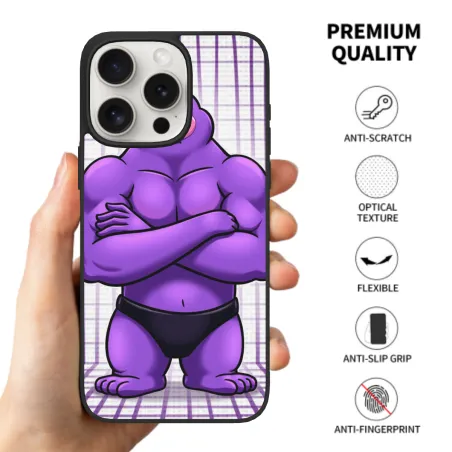 حافظة iPhone 15/15 Pro/15 Pro Max بتصميم شخصيات حيوانات لطيفة وعضلية - OKOMALL