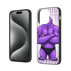 حافظة iPhone 15/15 Pro/15 Pro Max بتصميم شخصيات حيوانات لطيفة وعضلية - OKOMALL