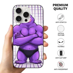 حافظة iPhone 15/15 Pro/15 Pro Max بتصميم شخصيات حيوانات لطيفة وعضلية - OKOMALL