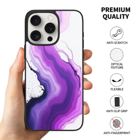 حافظة هاتف iPhone 15/Pro/Max بفن السوائل التجريدي - okomall.com