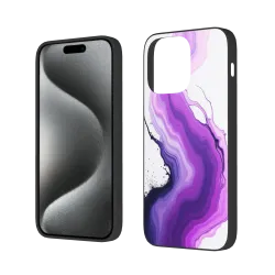 حافظة هاتف iPhone 15/Pro/Max بفن السوائل التجريدي - okomall.com