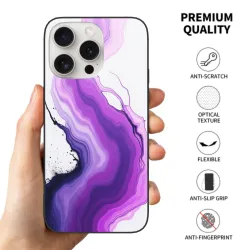 حافظة هاتف iPhone 15/Pro/Max بفن السوائل التجريدي - okomall.com