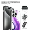 حافظة هاتف iPhone 15/Pro/Max بفن السوائل التجريدي - okomall.com
