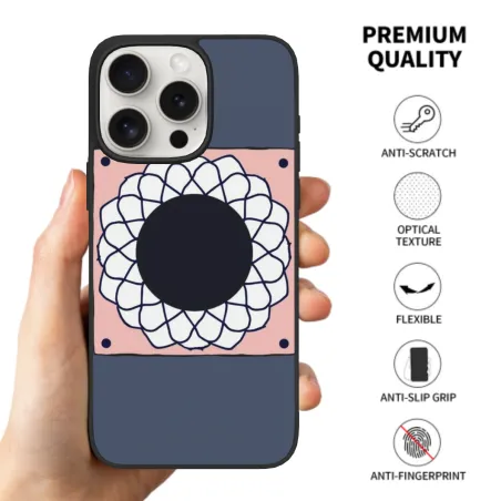 حافظة هاتف iPhone 15/Pro/Max بنمط هندسي سماوي - OKOMALL
