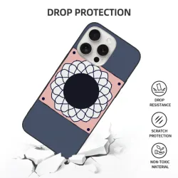 حافظة هاتف iPhone 15/Pro/Max بنمط هندسي سماوي - OKOMALL