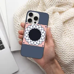 حافظة هاتف iPhone 15/Pro/Max بنمط هندسي سماوي - OKOMALL