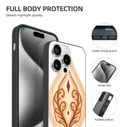 جراب iPhone 15/Pro/Max - نمط الكرمة الأنيق | OKOMALL