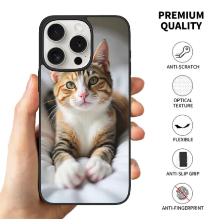 حافظة هاتف قطة لطيفة - حافظة iPhone 15 Pro/Pro Max | OKOMALL