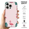 حافظة iPhone 15/Pro/Max بنمط طيور وأزهار استوائية - Okomall