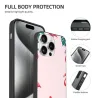 حافظة iPhone 15/Pro/Max بنمط طيور وأزهار استوائية - Okomall