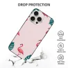 حافظة iPhone 15/Pro/Max بنمط طيور وأزهار استوائية - Okomall