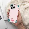حافظة iPhone 15/Pro/Max بنمط طيور وأزهار استوائية - Okomall