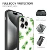 حافظة iPhone 15/Pro/Max - نمط أوراق خضراء مجردة | OKOMALL