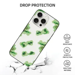 حافظة iPhone 15/Pro/Max - نمط أوراق خضراء مجردة | OKOMALL
