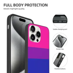 iPhone 15/Pro/Max 무지개 깃발 휴대폰 케이스 - okomall