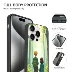 숲 속 산책 iPhone 15/15 Pro/15 Pro Max 휴대폰 케이스 - okomall