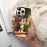 아이폰 15/프로/맥스 고양이 케이스 - 게으른 고양이 그림 - okomall