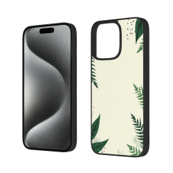 Чехол для iPhone 15/Pro/Max с Зелеными Листьями - okomall